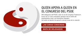 Qui&eacute;n apoya a qui&eacute;n en el congreso del PSOE