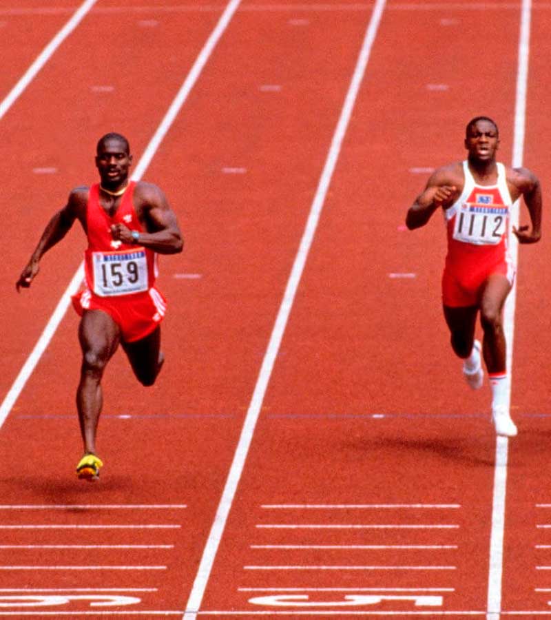 Ben Johnson sorprendió al mundo con su potente salida en los 100 m de Seul 88. Después se descubrió que se había dopado.