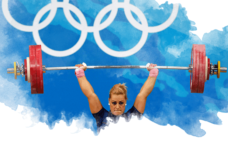 Lydia Valentín compitiendo en los Juegos Olímpicos de Pekín en 2008