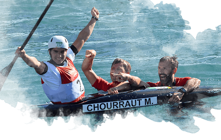 Maialen Chourraut celebra su oro en canotaje slalom K1 en los Juegos Olímpicos de Río 2016