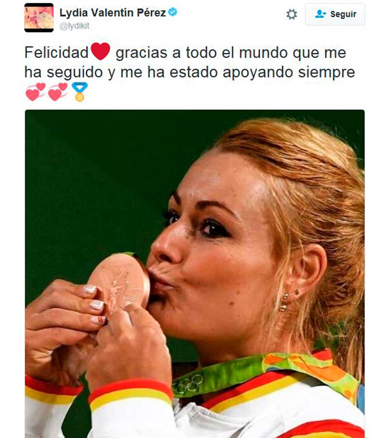 Lidia Valentin, bronce en Río 2016