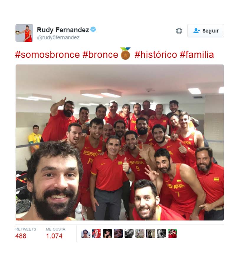 Tuit de Rudy Fernández