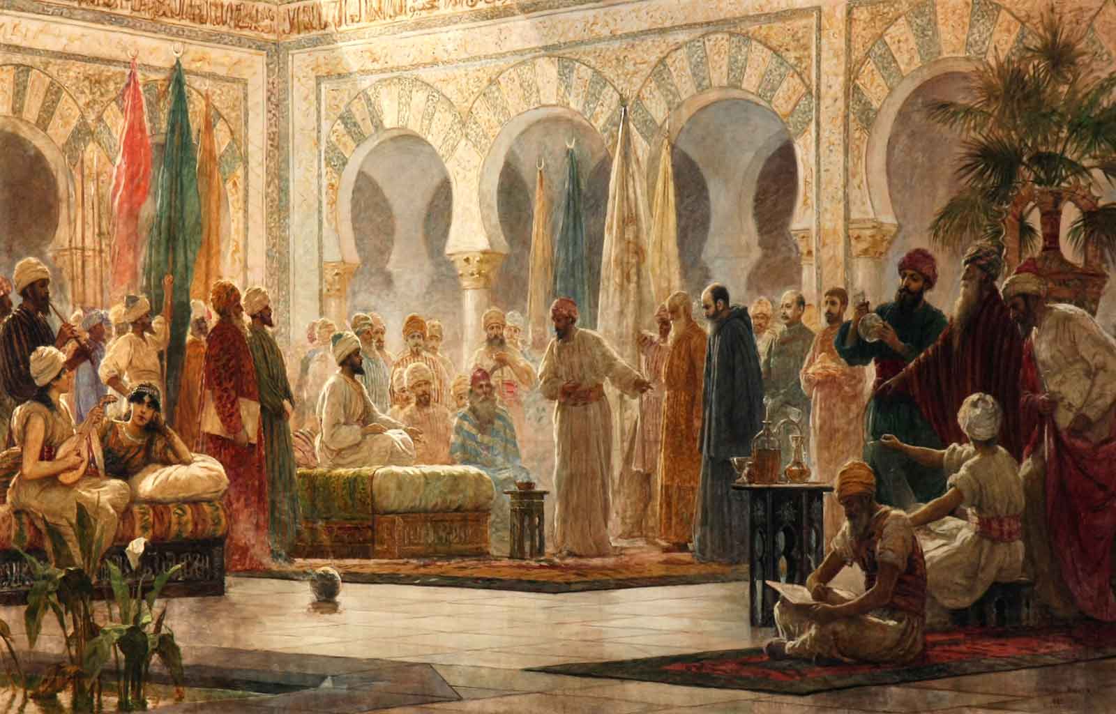cuadro 'Hasday Ibn Shaprut en la Corte de Abderramán III'