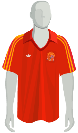 camiseta de la selección española en 1983