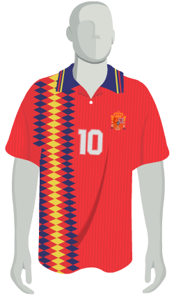 camiseta de la selección española en 1994