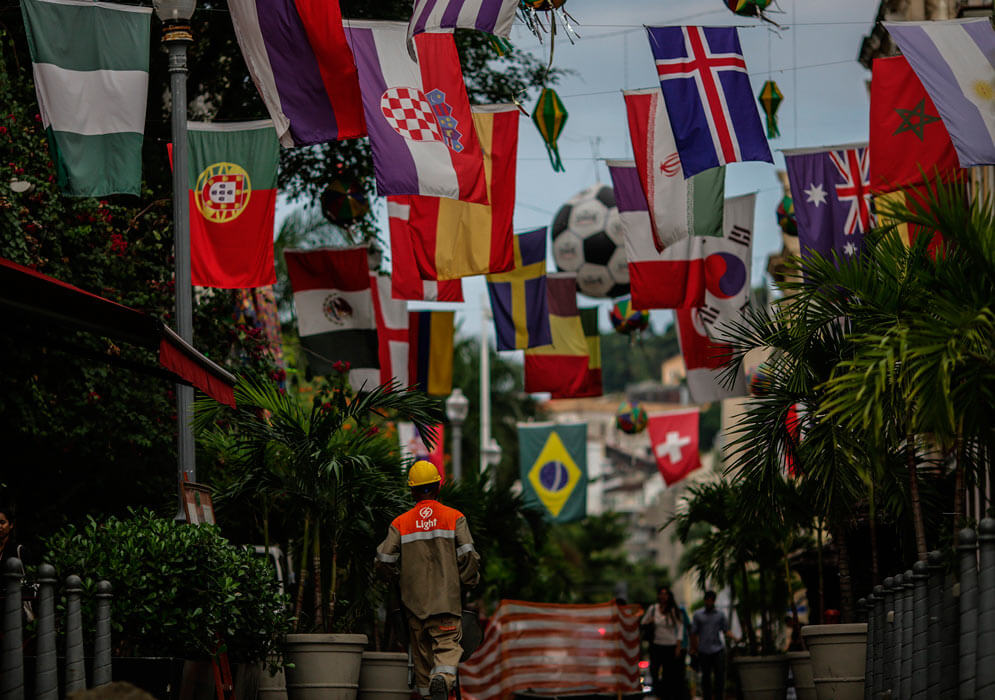 Así se celebra el Mundial de Fútbol de Rusia 2018 En Brasil