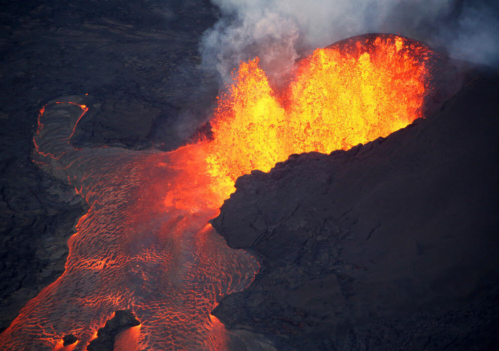 Nueva erupción del volcán Kilauea en Hawái Mira el volcán de cerca