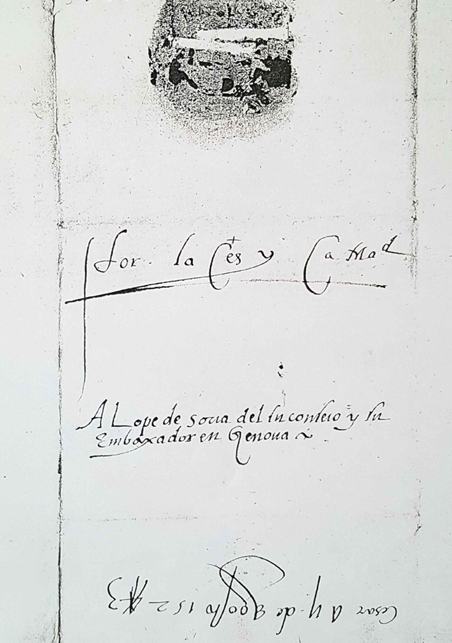 CARTA DE CARLOS V A LOPE DE SORIA, EMBAJADOR DE GÉNOVA (11-8-1523) - 4