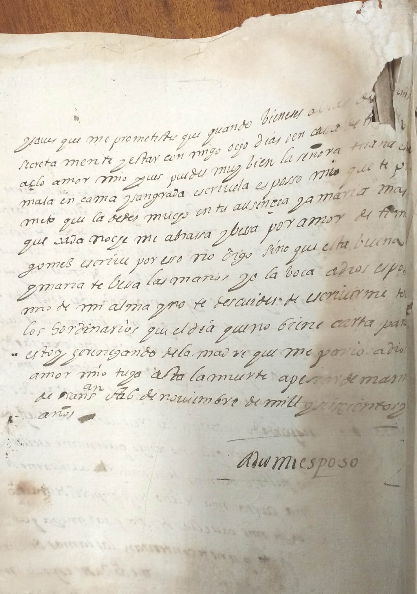 CARTA DE ÁGUEDA DE ARBIZU (16/11/1602) - 2