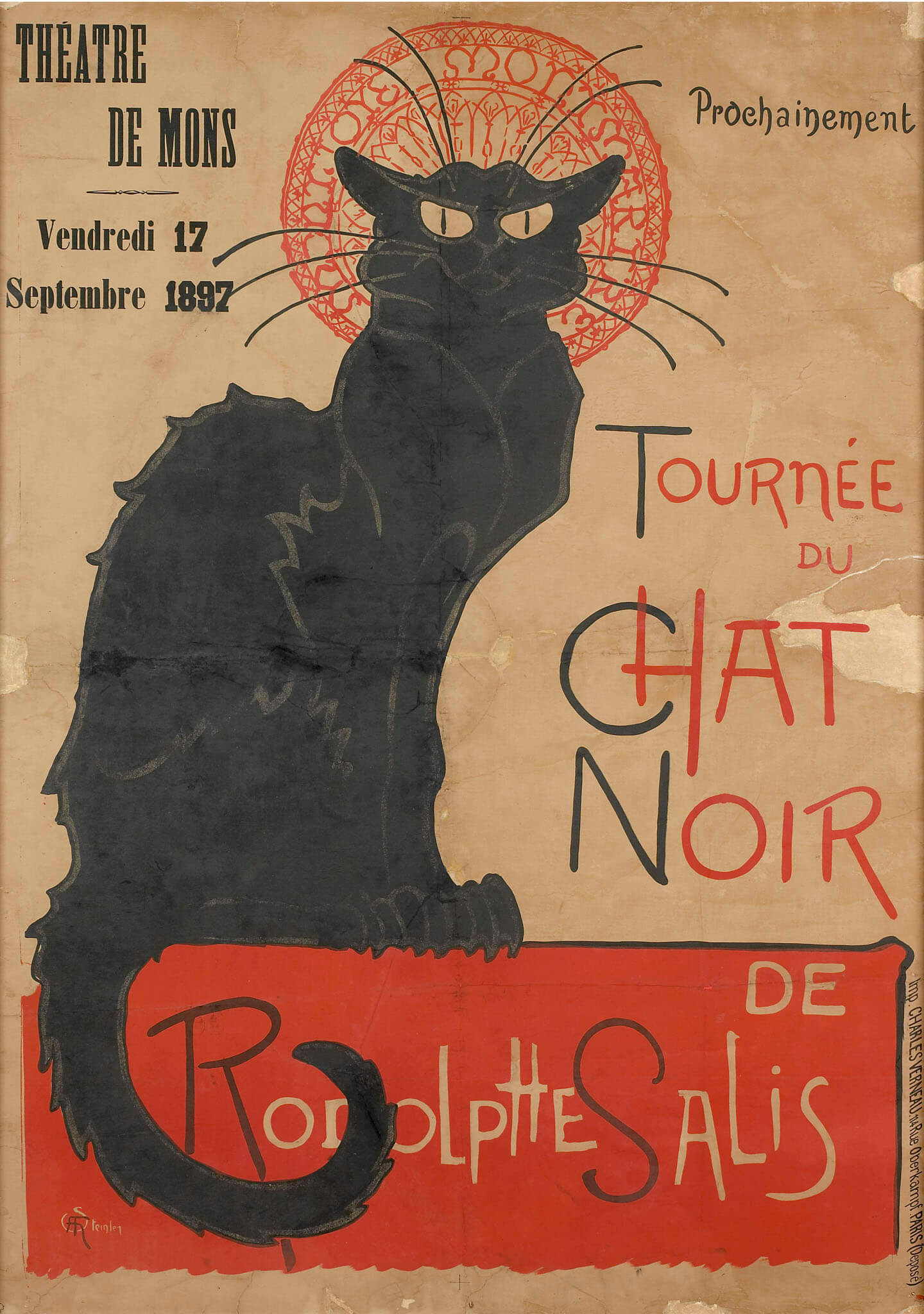 Gira de Le chat noir, 1896,Steinlen