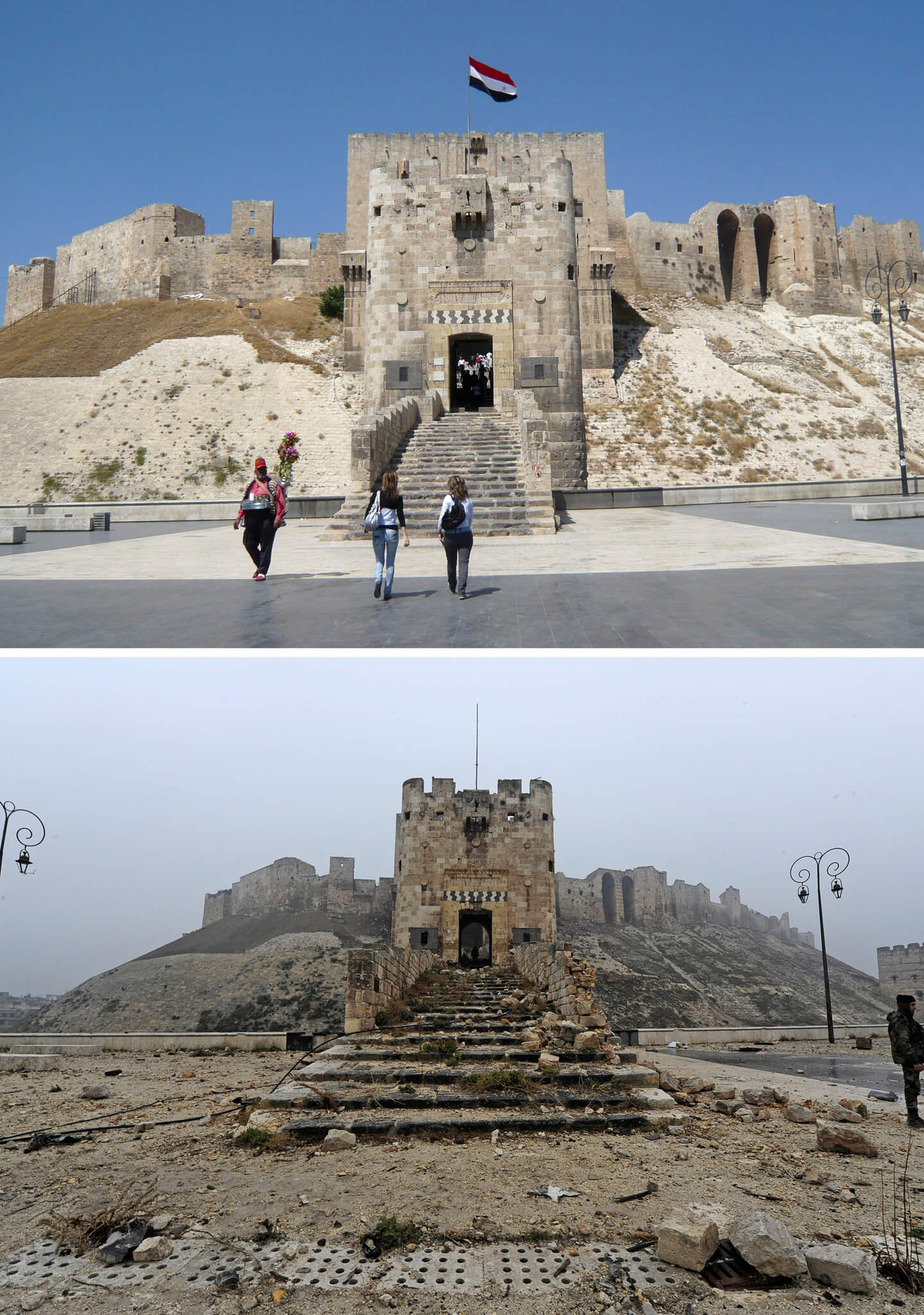 La antigua ciudadela fortificada, uno de los lugares míticos de Alepo