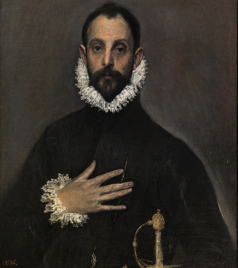 'El caballero de la mano en el pecho', El Greco (1586)