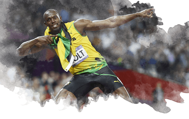 Usain Bolt celebra el oro en la final de 200 metros de atletismo en los Juegos Olímpicos Londres 2012