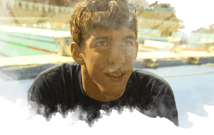  Michael Phelps en la piscina del Palau Sant Jordi en 2003