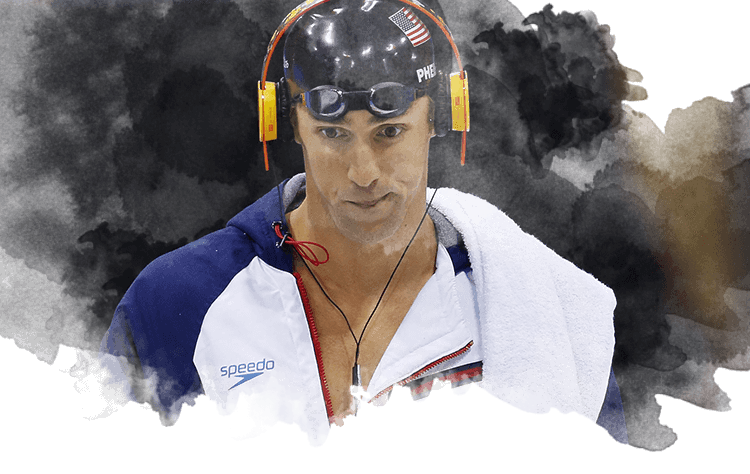 Michael Phelps en la final de los 100m estilo mariposa masculino en Londres 2012