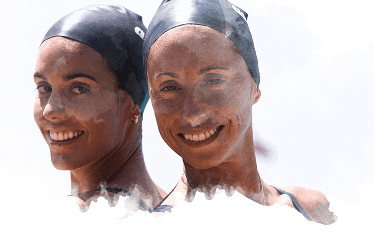 Ona Carbonell y Gemma Mengual en el CAR de San Cugat, tras el anuncio de que competirán juntas en Río nadando el dúo. 