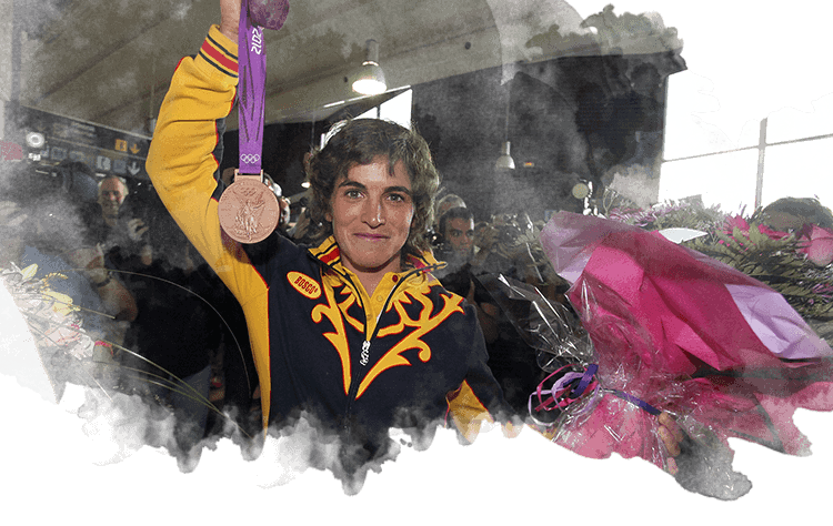 Maialen Chourraut posa con la medalla de bronce en los Juegos Olímpicos de Londres 2012