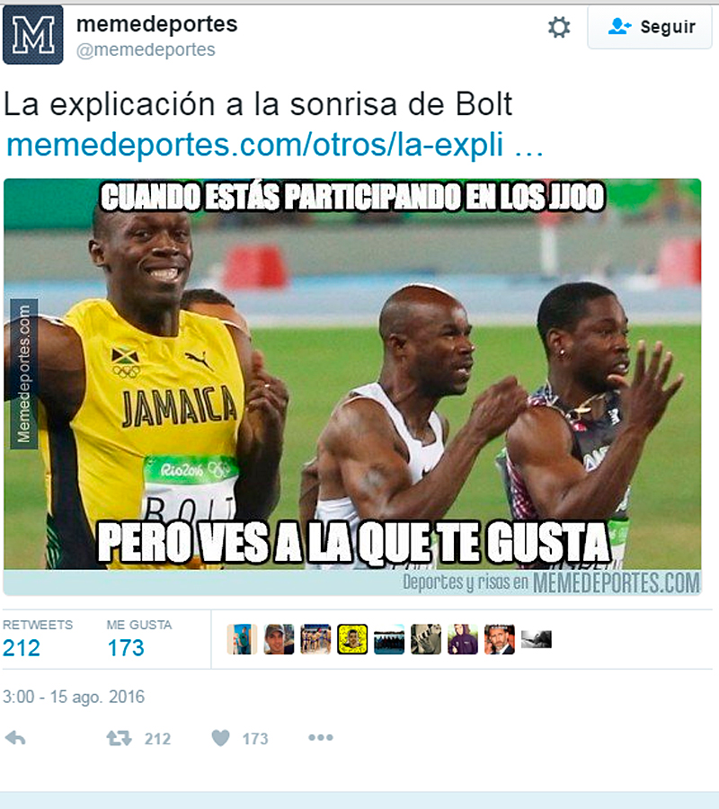 Bolt, a su llegada a la final ed los 100 lisos
