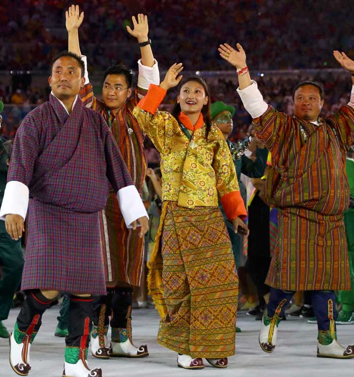 Uniforme de Bután en Río 2016