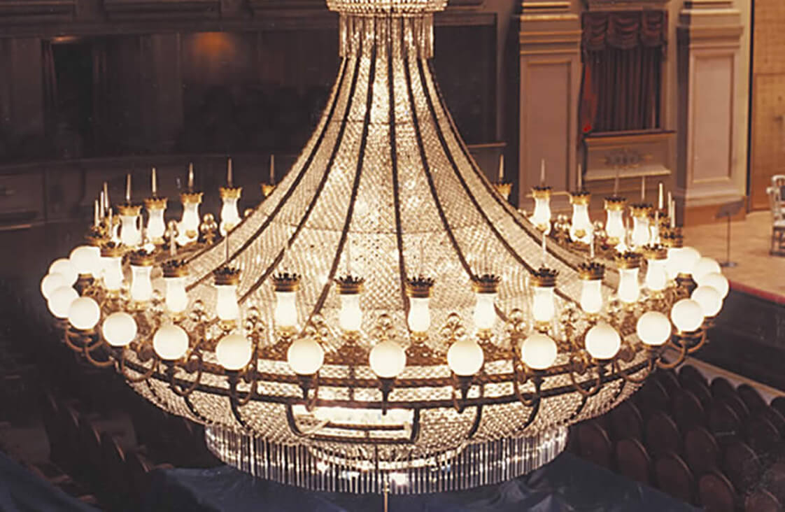 Chandelier in the Teatro Real. Photo: Javier del Real