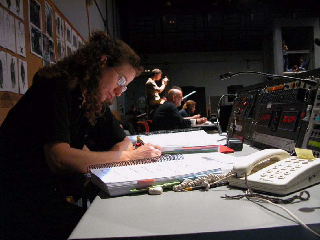 The stage manager's writing desk in the Rehearsal and Staging Room (S.E.P.E). Photo: EFE/Javier at the Real